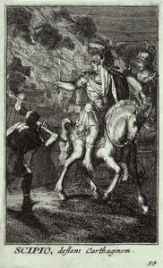 Scipio Africanus den yngre (185-129 f.Kr.) (gravyr) av Unbekannter Künstler