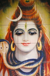 Shree hinduiska tempel, Leicester. Shiva mosaik. Storbritannien av Unbekannt