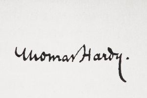 Signatur av författaren Thomas Hardy, från King Albert