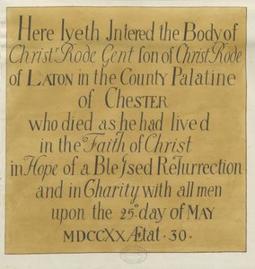 Stafford - Monumental inskription i St. Mary