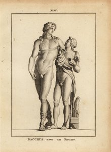 Staty av Bacchus, den romerska vinguden och en ung faun av Unbekannt