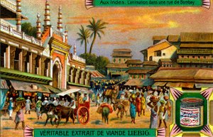Gatuliv i Bombay, Indien av Unbekannter Künstler