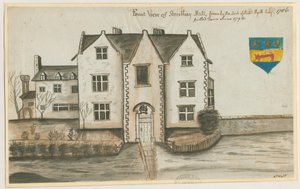 Streethay Hall: akvarellmålning, 1786 av Unbekannt