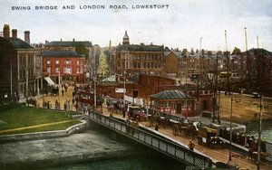 Swing Bridge och London Road, Lowestoft av Unbekannter Künstler