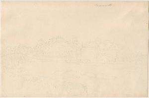 Tamworth Castle: blyertsteckning, nd [1800-talet] av Unbekannt