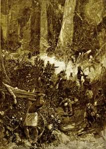 Ashanti-kriget år 1900: En strid i skogen av Unbekannter Künstler