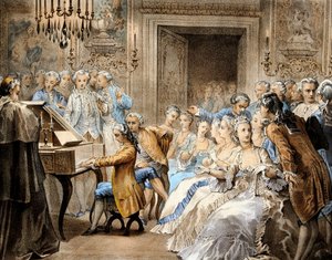 Den österrikiske kompositören Wolfgang Amadeus Mozart (1756-1791) spelade vid 14 års ålder upp Gregorio Allegris "Miserere" ur minnet av Unbekannter Künstler