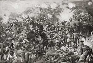 Slaget vid Spion Kop, Tugela River, Natal, Sydafrika, 23–24 januari 1900 under andra boerkriget. av Unbekannt