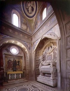 Kardinalkapellet i Portugal, detalj av altaret och graven av Antonio Rossellino (1427-79) (foto) av Unbekannt