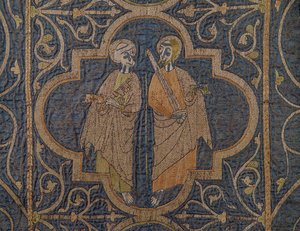Clare Chasuble, detalj av St Peter och St Paul, brittisk av Unbekannt
