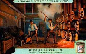 Gasens historia: Ett modernt gasverks interiör av Unbekannter Künstler