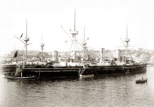 Den italienska torpeden "Etna" cirka 1885. av Unbekannter Künstler