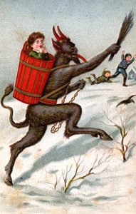 Krampus, ca 1910 (vykort) av Unbekannter Künstler