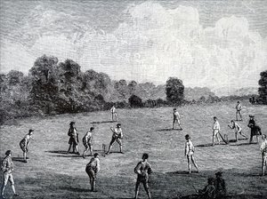 Royal Academy Club spelar cricket av Unbekannt