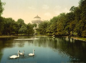 Saxe-trädgården, Warszawa, Ryssland (dvs. Warszawa, Polen), ca 1890-ca 1900 av Unbekannter Künstler