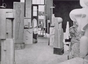 Stenhuggarens verkstad, från verkstäderna i Bauhaus, Weimar av Unbekannt