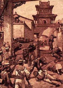 Kriget i Kina: Striderna vid Tientsin av Unbekannter Künstler