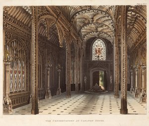 Konservatoriet på Carlton House, Pall Mall, London, ca 1810 av Unbekannter Künstler