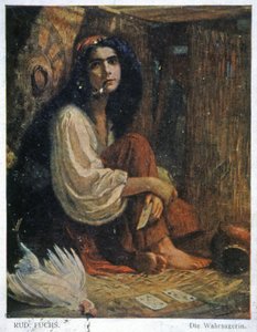 Spågumman, tidigt 1900-tal (illustration) av Unbekannter Künstler