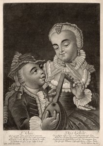 Utfrågningen, Augsburg, ca 1760 (gravyr) av Unbekannter Künstler