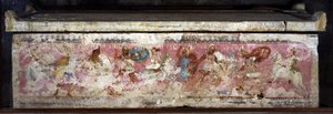 Amazonas sarkofag, dekorerad med scener av strider mellan greker och amasoner, från Tarquinia, 300-talet f.Kr. (alabaster) (se även 36059) av Unbekannt