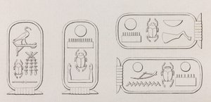 Thebe: Hieroglyfer, närbild av Unbekannt