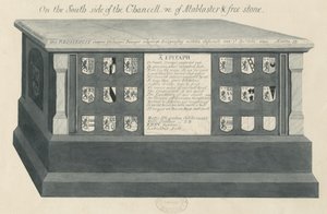 Tomb in Biddulph Church - William Bowyer: tvättteckning, nd [?1800-talet] av Unbekannt