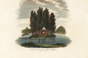 Jean-Jacques Rousseaus grav, fransk författare, 1803 (gravyr) av Unbekannter Künstler