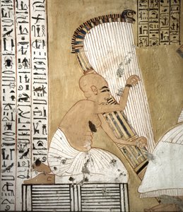 Hantverkares gravar (detalj), platsen för Deir El Medineh i Luxor, Egypten.
