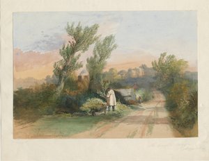 Trentham - "The Green Bough": akvarellmålning, nd [?1800-talet] av Unbekannt