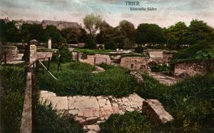 Trier - ruinerna av de romerska baden - Frankrike, slutet av 1800-talet (vykort) av Unbekannter Künstler