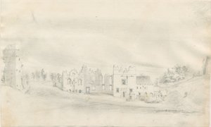 Tutbury Castle: blyertsteckning, nd [?1800-talet] av Unbekannt