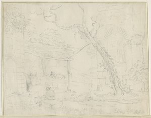 Tutbury Castle: blyertsteckning, nd [?1800-talet] av Unbekannt