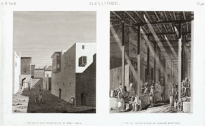 Två vyer av Alexandria, Egypten, ca 1798 av Unbekannt