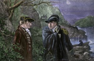 Amerikas förenta staters självständighetskrig (1775-1783): Benedict Arnold (1741-1801) förrådde sitt hemland genom att lova att överlämna West Point till England i juli 1780. Arnold erbjöd sig att återlämna fortet till britterna mot 20 000 pund och brigadö av Unbekannter Künstler