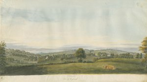 Vale of Shugborough: akvarellmålning, nd [sent 1700-tal] av Unbekannt
