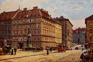 Wien Freiung, tidigt 1900-tal (vykort) av Unbekannter Künstler