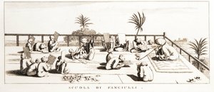 Vy över en medersa (madrasa eller madrassa) religiös skola, Egypten Illustration från Atlas of Egypt av Unbekannt
