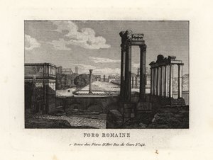 Utsikt över Forum Romanum, Forum Romanum, Rom av Unbekannt