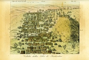 Utsikt över staden Timbuktu, Mali av Unbekannt