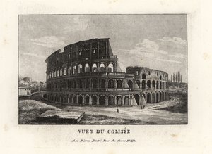 Vy över ruinerna av Colosseum, Amphitheatrum Flavium, Rom av Unbekannt