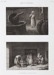 Vinäger Vinägertillverkare och destilleri, Egypten, ca 1798 av Unbekannt