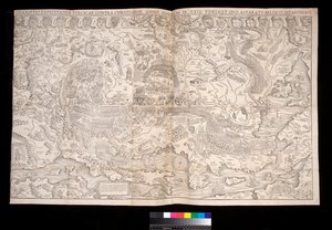 Väggkarta över det turkiska fälttåget 1529 av Johann Haselberg (fl.1514–37) och Christoph Zell (d.1590), Nürnberg av Unbekannt