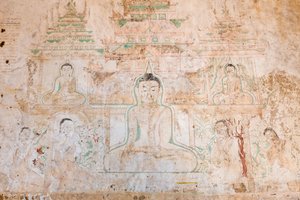 Väggmålning, Sulamani Pahto, Bagan (foto) av Unbekannter Künstler
