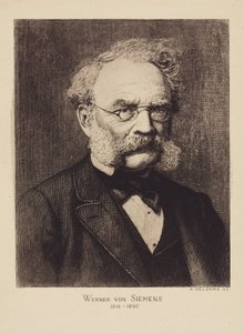 Werner von Siemens, tysk elektroingenjör och uppfinnare, ca 1880 av Unbekannter Künstler
