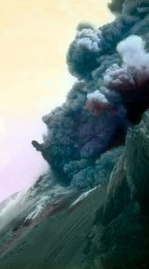 Västra sidan av berget Stromboli av Unbekannter Künstler