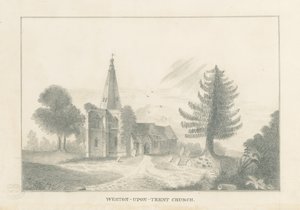 Weston-on-Trent Church: blyertsteckning, nd [1800-talet] av Unbekannt