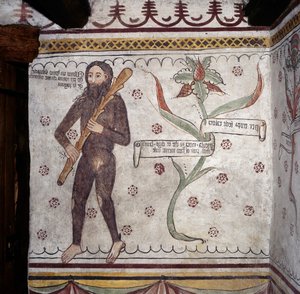 Wild man of Sacco (Homo Selvadego), fresk (1400-talet), Wild Man