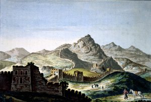 Den kinesiska muren, ca 1820 (gravyr) av Unbekannter Künstler
