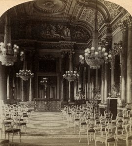 Ballroom, Buckingham Palace, London. av Underwood and Underwood